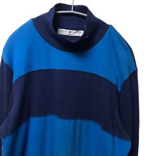 トミーヒルフィガー(TOMMY HILFIGER)の【希少】トミーヒルフィガー TOMMY ロンT タートルネック ボーダー XL(Tシャツ(長袖/七分))