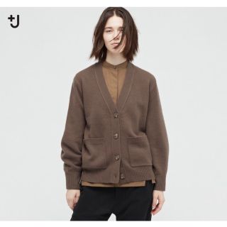 ユニクロ(UNIQLO)の UNIQLO ＋J ミドルゲージカシミヤブレンドVネックカーディガン(カーディガン)