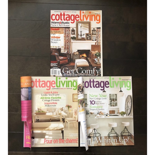 洋書 USA 雑誌 cottage living 3冊セット ④ エンタメ/ホビーの本(洋書)の商品写真