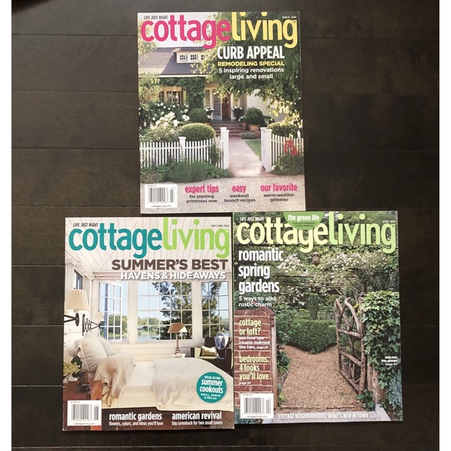 洋書 USA 雑誌 cottage living 3冊セット ⑥ エンタメ/ホビーの本(洋書)の商品写真