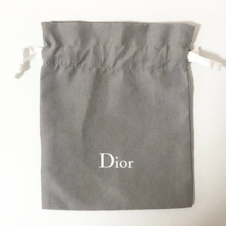ディオール(Dior)の【値下げ】Dior ミニ 巾着 グレー ノベルティ(ノベルティグッズ)