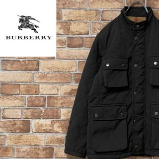 バーバリー(BURBERRY)のバーバリー　キルティングジャケット　ノバチェック　モーターサイクルジップアップ.(ブルゾン)