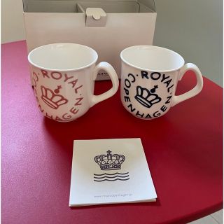 ロイヤルコペンハーゲン(ROYAL COPENHAGEN)の【ぽんた様専用】ペアマグカップピンクブルー　ROYAL COPENHAGEN(グラス/カップ)