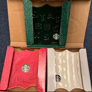 スターバックスコーヒー(Starbucks Coffee)のスターバックス 2021 ホリデー 非売品ミニプレート 3種セット(ノベルティグッズ)