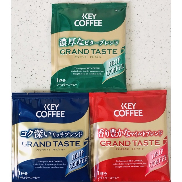 KEY COFFEE(キーコーヒー)のドリップコーヒー KEY COFFEE・DOUTOR・MJB 5種・20袋✨ 食品/飲料/酒の飲料(コーヒー)の商品写真