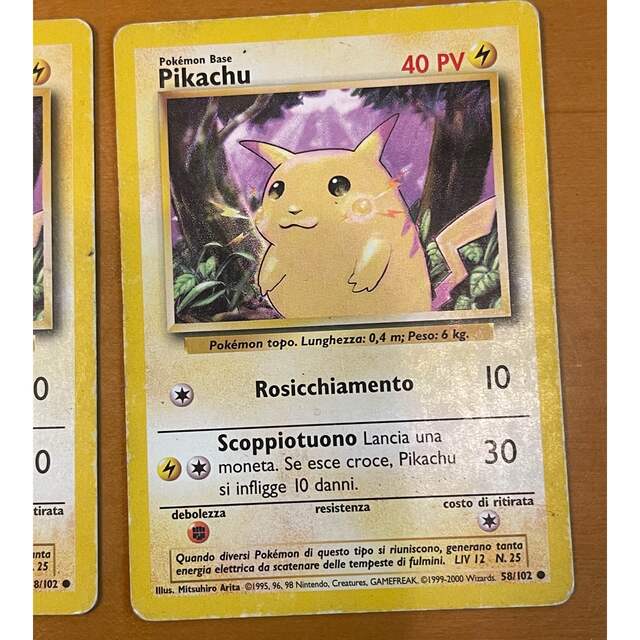 ポケモンカード　初期　ピカチュウ　レア　バラ売り可　イタリア語 2