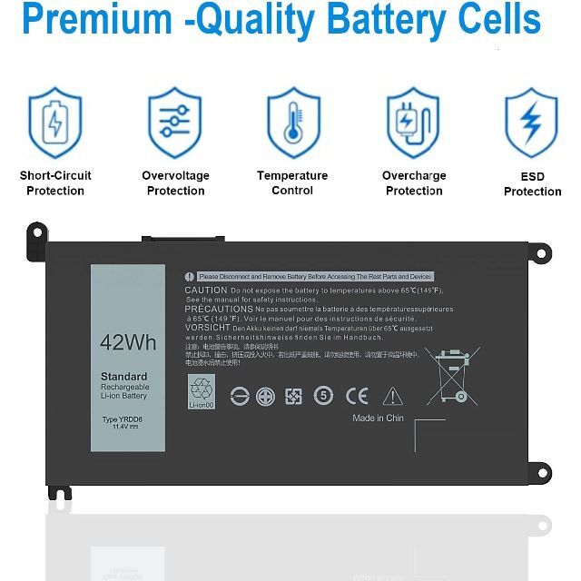 Dell Inspiron　交換用バッテリーYRDD6 0YRDD6 1VX1H 2