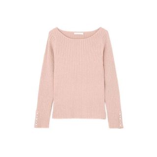 プロポーションボディドレッシング(PROPORTION BODY DRESSING)のプロポーションボディドレッシング＊ミニケーブルパールボタン付きニット(ニット/セーター)