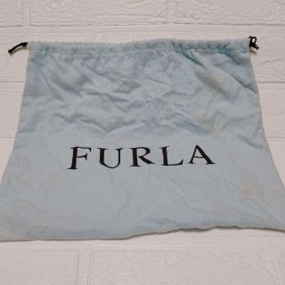 小ぶり　FURLA　リュック　ミニバッグ　巾着　黄色　レザー　保存袋