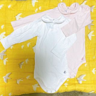 プチバトー(PETIT BATEAU)のプチバトー ロンパース2枚セット(ロンパース)