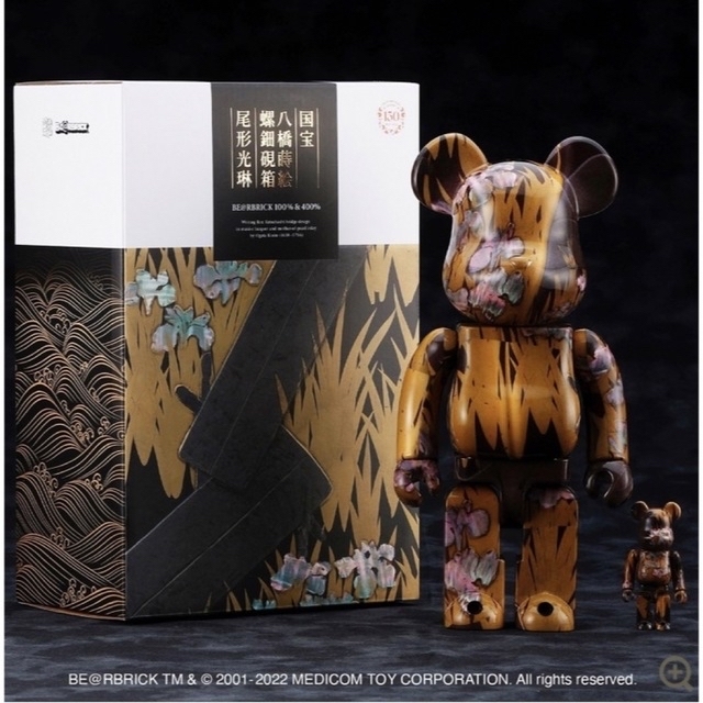 BE@RBRICK(ベアブリック)の東京国立博物館 BE@RBRICK「八橋蒔絵螺鈿硯箱」 100% & 400% エンタメ/ホビーのフィギュア(その他)の商品写真