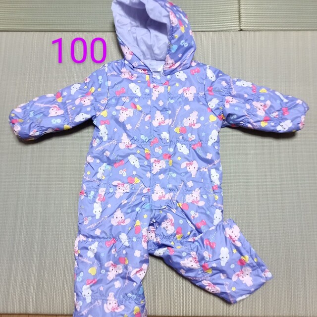 サンリオ(サンリオ)の100♡美品♡ぼんぼんりぼん♡雪遊びジャンプスーツ♡スキーウエア♡ラベンダー♡ キッズ/ベビー/マタニティのキッズ服女の子用(90cm~)(その他)の商品写真