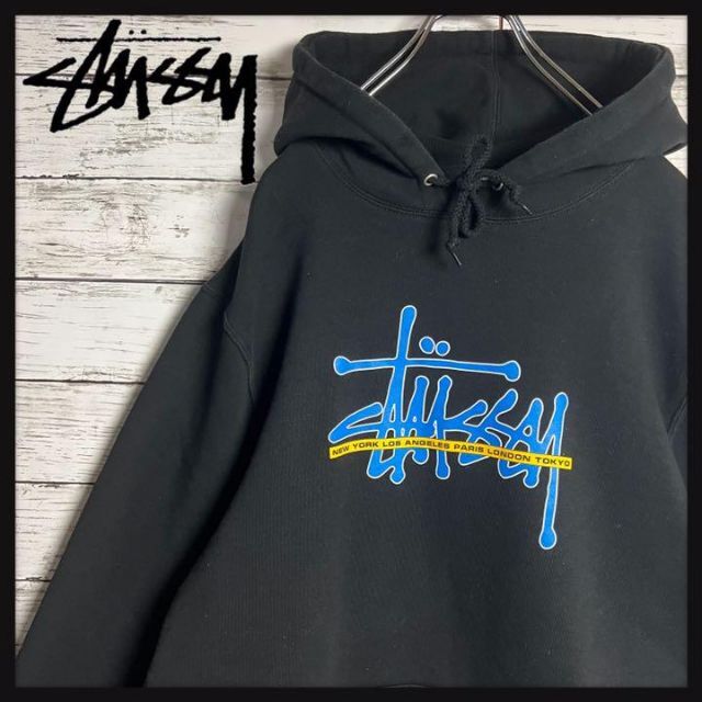 STUSSY - 【大人気】 STUSSY パーカー センターロゴ 即完売 入手困難