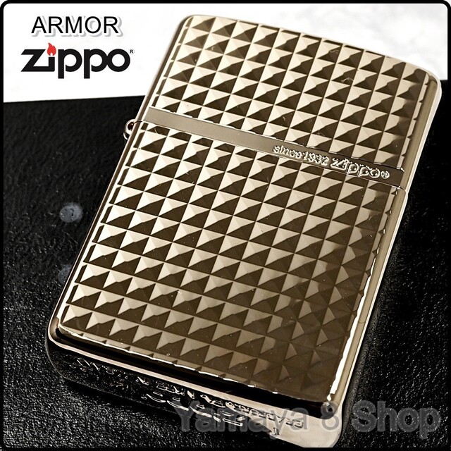 新品 ZIPPO アーマーダイヤカットロゴ ピンクゴールド ジッポー ライター