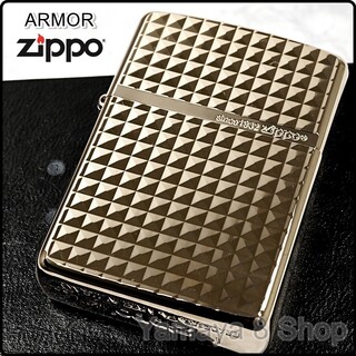 ジッポー(ZIPPO)の新品 ZIPPO アーマーダイヤカットロゴ ピンクゴールド ジッポー ライター(タバコグッズ)