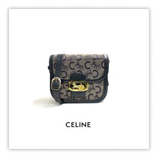 セリーヌ(celine)のCELINE オールドセリーヌ 馬車金具 ジャガード ショルダーバッグ(ショルダーバッグ)