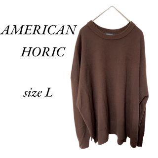 アメリカンホリック(AMERICAN HOLIC)のAMERICAN HORIC ブラウンセーター　size L(ニット/セーター)