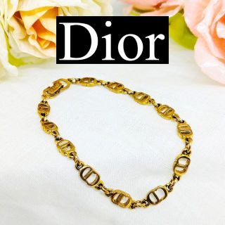 クリスチャンディオール(Christian Dior)のChristian Dior ゴールド  ロゴ チェーン ブレスレット(ブレスレット/バングル)