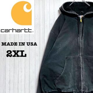 カーハート(carhartt)のカーハート　USA製　ダックジャケット　アクティブ　ビッグシルエット　黒　2XL(ブルゾン)