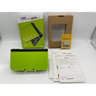 ニンテンドー3DS(ニンテンドー3DS)の【美品・完品】Newニンテンドー3DS LL ライム ブラック 本体 任天堂(携帯用ゲーム機本体)