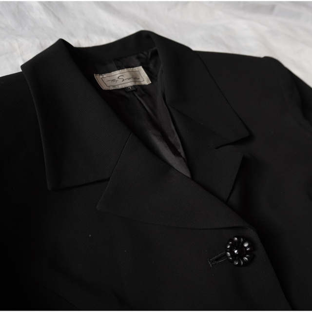 SOIR(ソワール)の高級礼服 東京ソワール TOKYO SOIR 7号 ブラック ワンピーススーツ レディースのフォーマル/ドレス(礼服/喪服)の商品写真