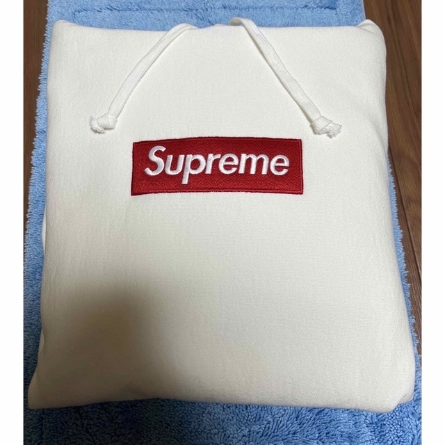 FW21 Supreme Box Logo  パーカー　ホワイト　Mサイズ