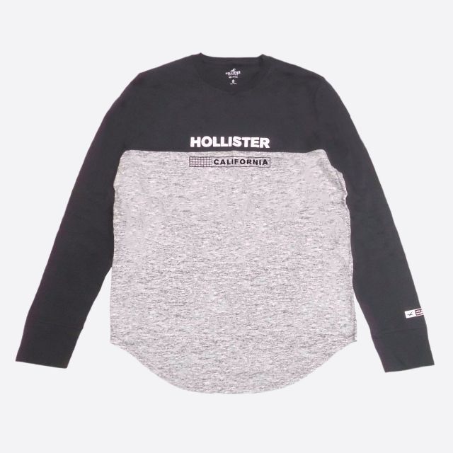 Hollister(ホリスター)の★新品★ホリスター★切替長袖Tシャツ (Grey/M) メンズのトップス(Tシャツ/カットソー(七分/長袖))の商品写真