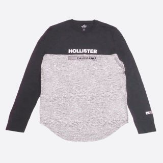 ホリスター(Hollister)の★新品★ホリスター★切替長袖Tシャツ (Grey/M)(Tシャツ/カットソー(七分/長袖))