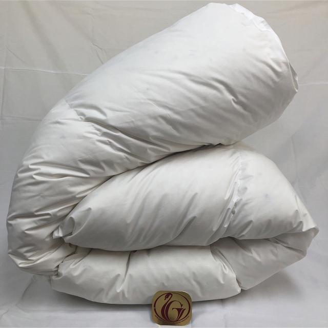 羽毛布団 ダブル ニューゴールド 白色 日本製 190×210cm 特別価格 インテリア/住まい/日用品の寝具(布団)の商品写真