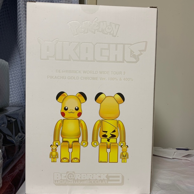 BE@RBRICK ピカチュウGOLD CHROME Ver.100％＆400％