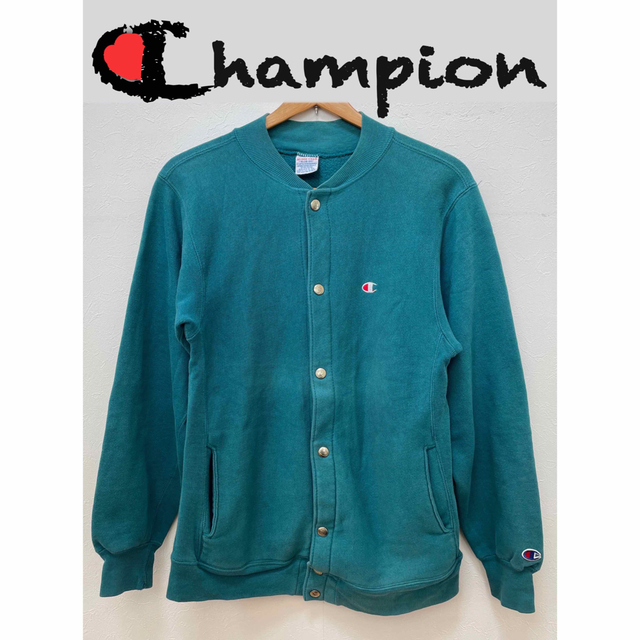 Champion(チャンピオン)のチャンピオンUSA製 リバースウィーブ 刺繍タグ90sスナップカーディガン メンズのトップス(スウェット)の商品写真