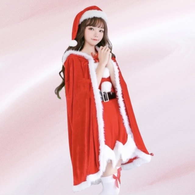 大人用 M ミドル丈 サンタクロース マント クリスマス コスプレ コスチューム