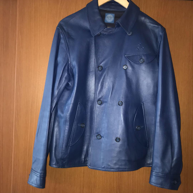 美品　青　 L  Porter Classic ポーターレザー ライダース