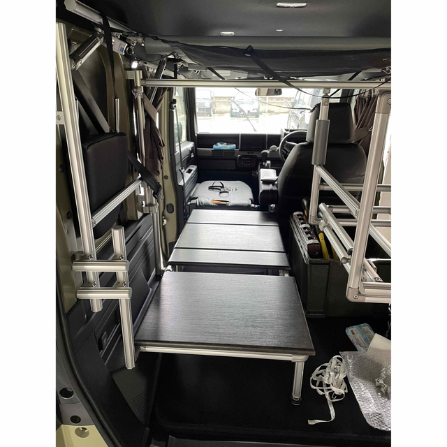 N-VAN専用 1人用折り畳みベッドキット+ベースフレーム 車中泊 G-Fun