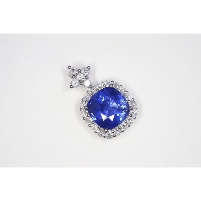 天然 ロイヤルブルーサファイア ダイヤ  ペンダントトップ1.8ct f 2