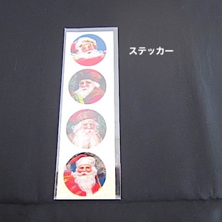 雑貨1380／クリスマスステッカー　サンタ　１シート(印刷物)