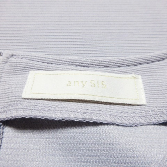 anySiS(エニィスィス)のanySiS カットソー ラウンドネック 長袖 ペプラム ストレッチ 2 紫 レディースのトップス(カットソー(長袖/七分))の商品写真