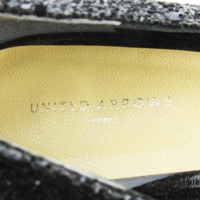 UNITED ARROWS(ユナイテッドアローズ)のユナイテッドアローズ パンプス グリッター ハイヒール ラウンドトゥ 37 黒 レディースの靴/シューズ(ハイヒール/パンプス)の商品写真