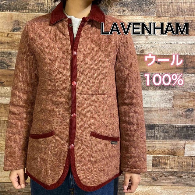 ☆LAVENHAM ラベンハム キルティング ウール ヘリンボーン バーゲン ...