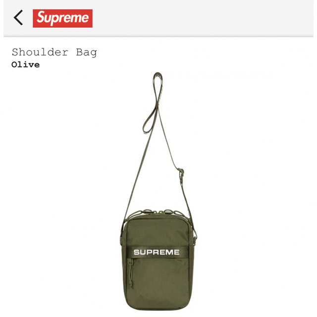 Supreme 2022FW Shoulder Bag Oliveバッグ