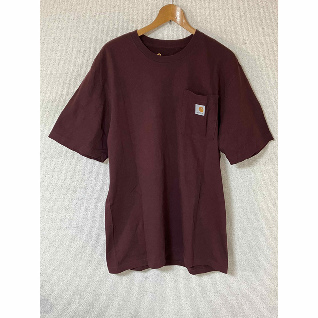 carhartt(カーハート)のカーハート ワークブランド バーガンディー ポケT ポケットTシャツ メンズのトップス(Tシャツ/カットソー(半袖/袖なし))の商品写真