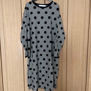 ドットアンドストライプスチャイルドウーマン(Dot&Stripes CHILDWOMAN)の【一回着たのみ】ドットandストライプ柄ワンピース(ひざ丈ワンピース)