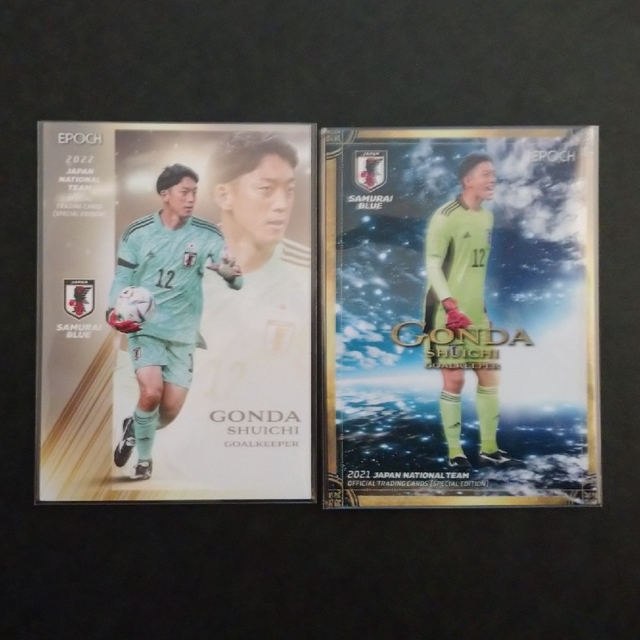 EPOCH(エポック)の権田修一 サッカー日本代表 カード エンタメ/ホビーのトレーディングカード(シングルカード)の商品写真