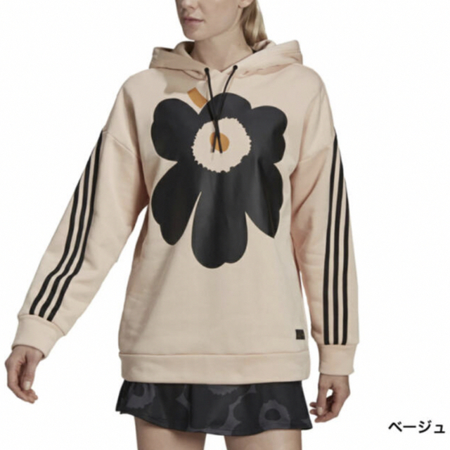 marimekko(マリメッコ)のセール！新品 adidas×マリメッコ レディーススウェットパーカー ベージュM レディースのトップス(パーカー)の商品写真