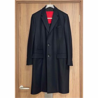 阪急メンズ 先行 ブラック 干場義雅 MOVB チェスターコート 48 黒 新品