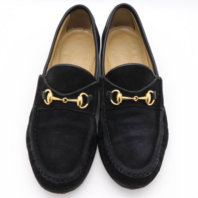 《人気》GUCCI ローファー ブラック スエード ホースビット金具 22cm