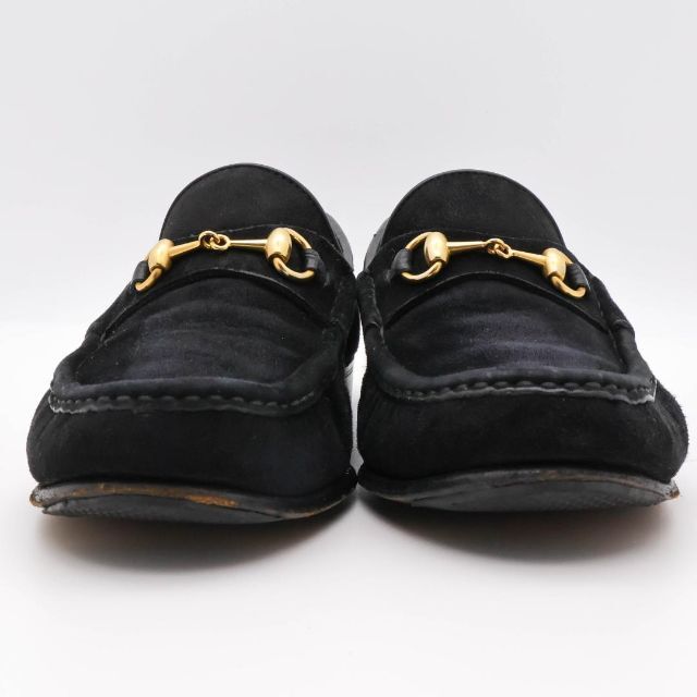 《人気》GUCCI ローファー ブラック スエード ホースビット金具 22cm
