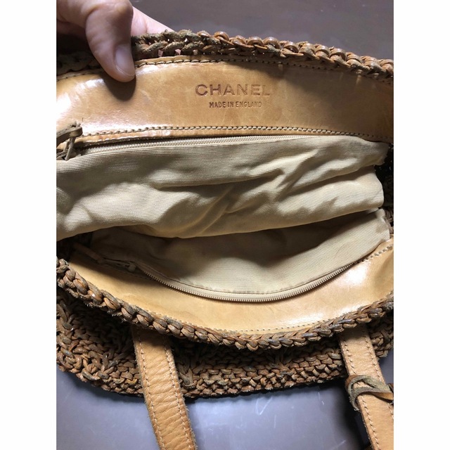 CHANEL(シャネル)のCHANEL レザー ハンドバッグ 編み ヴィンテージ レア レディースのバッグ(ハンドバッグ)の商品写真