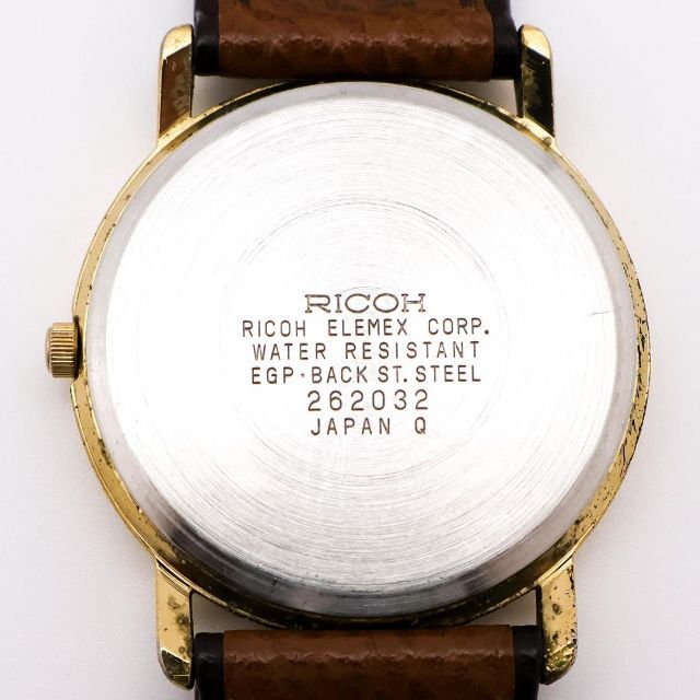 RICOH(リコー)の《希少》RICOH LEONE 腕時計 アイボリー レザー ヴィンテージ レディースのファッション小物(腕時計)の商品写真