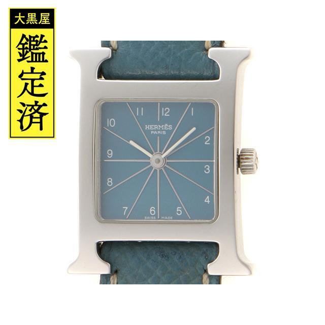 ファッションの Hermes HERMES　Hウォッチ　HH1.210　SS/革　ブルージーン　【430】 - 腕時計